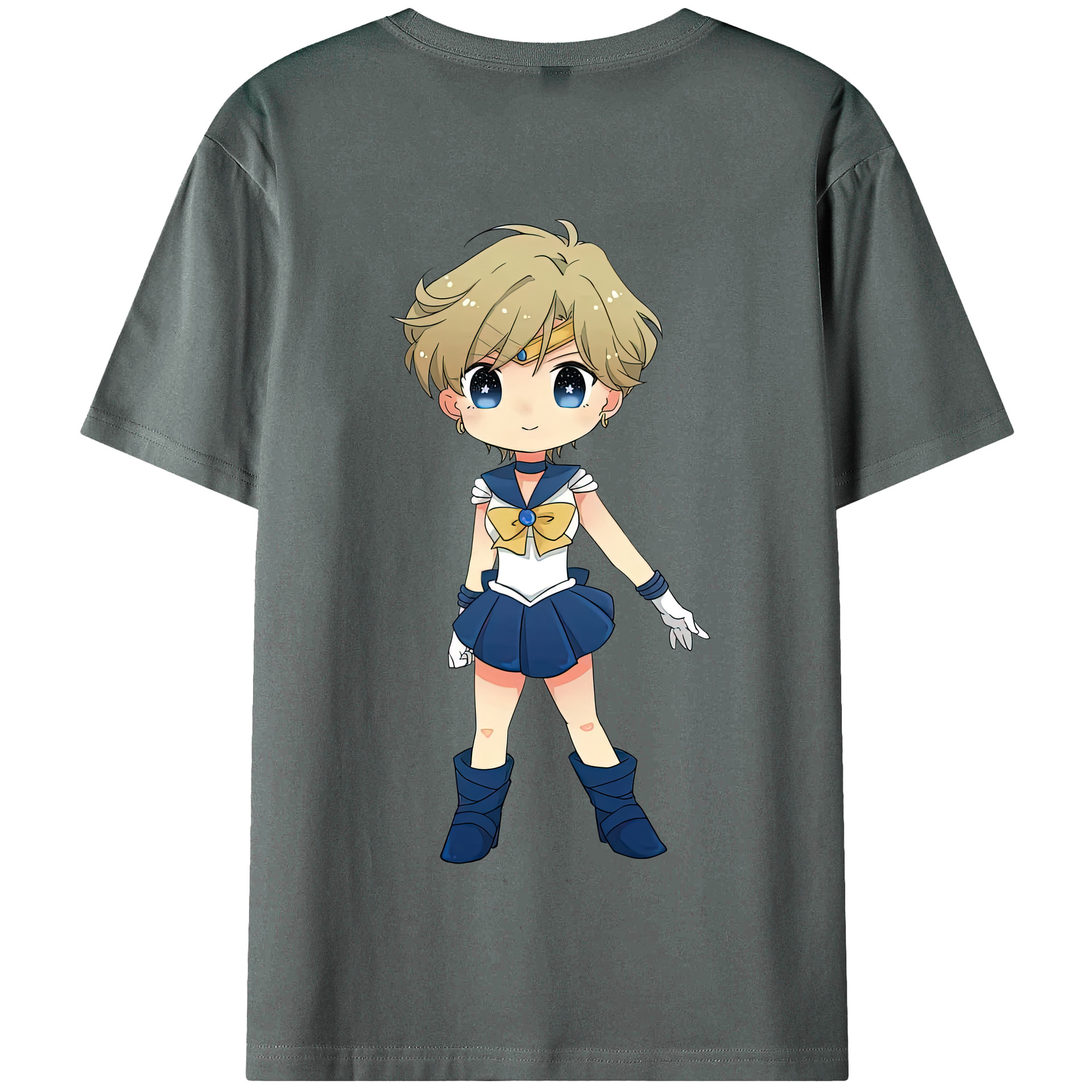 （画像用） 美少女戦士セーラームーン 天王はるか Sailor Moon Tenoh Haruka 綿100％半袖Tシャツ（背面プリント）